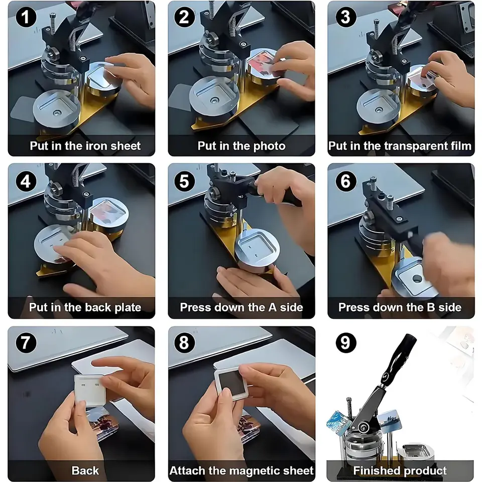 Máquina De Hacer Imanes 5x5 + Cortador + 100 Consumibles 7