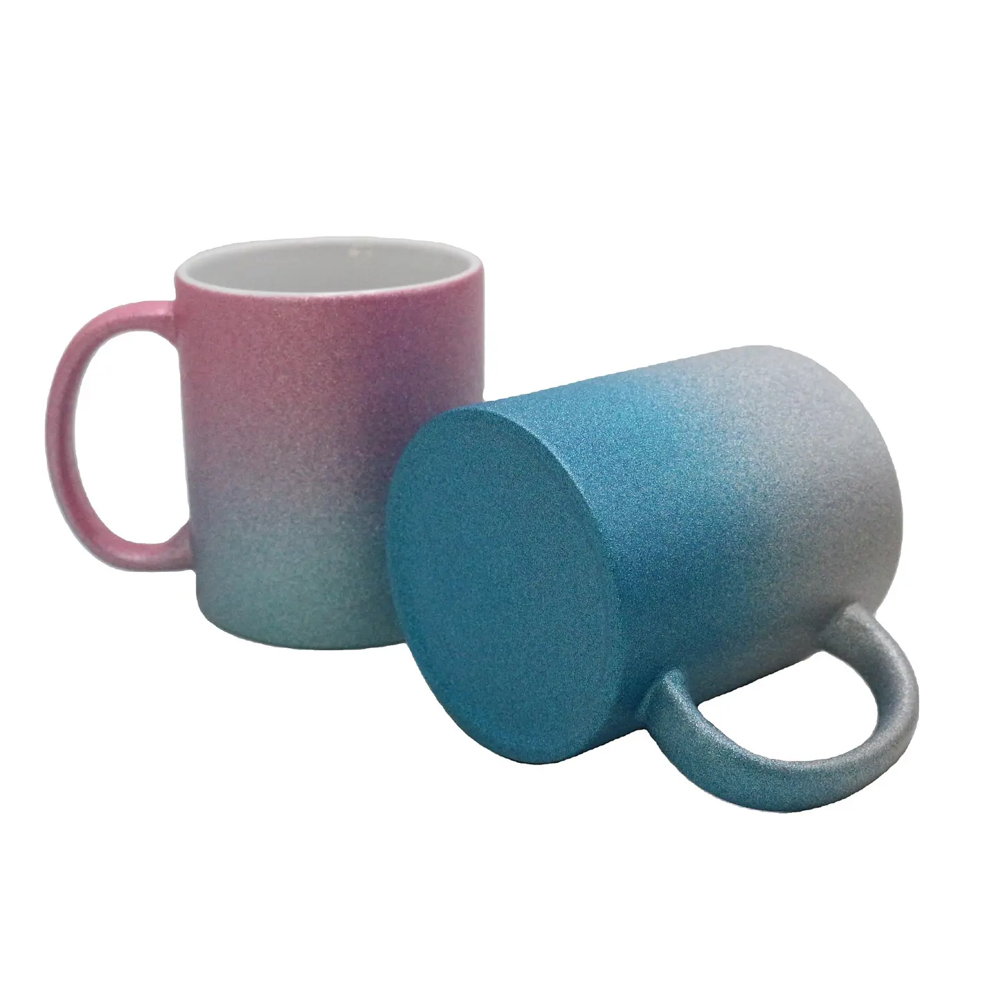 Taza Cerámica Glitter Azul para Sublimación 11oz Pack 36 Unidades 2