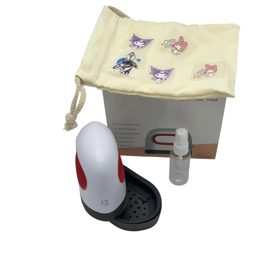 Plancha Estampadora Mini Portátil Transfer Sublimación Vinil Color Rojo 2