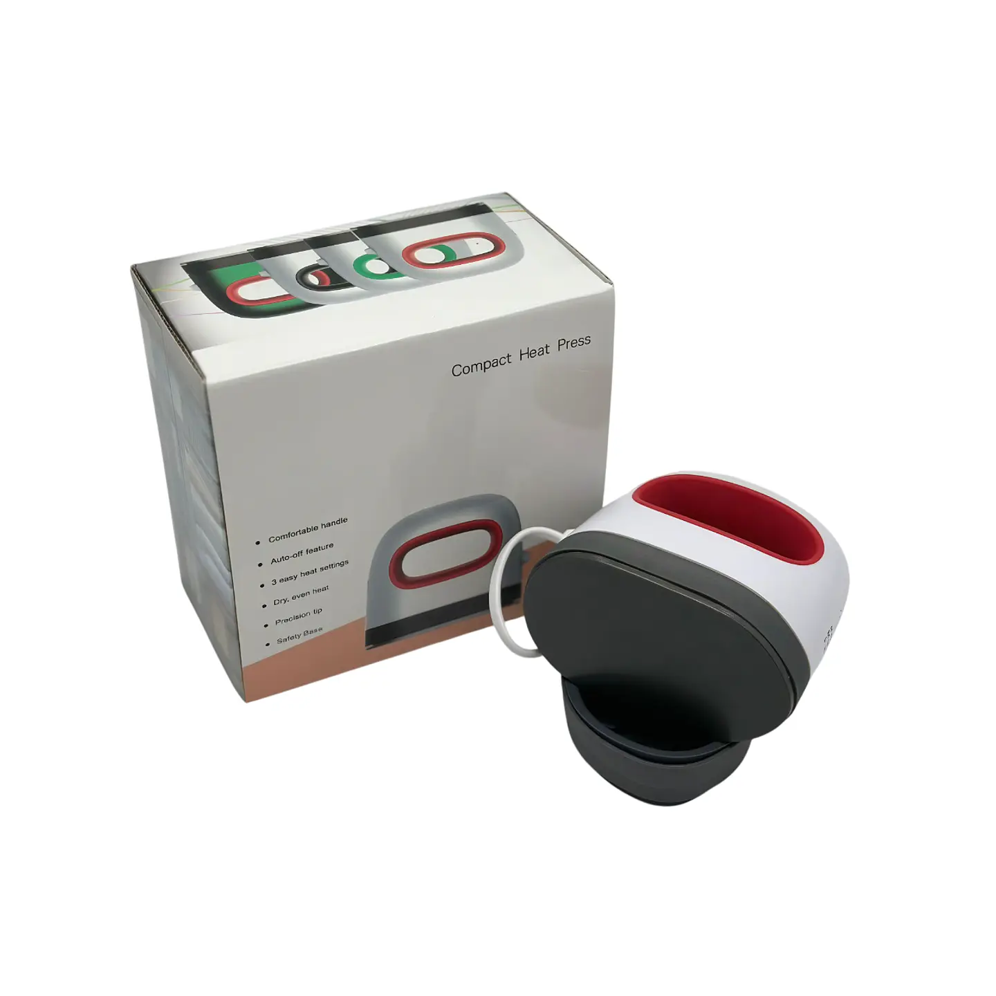 Plancha Estampadora Mini Portátil Transfer Sublimación Vinil Color Rojo 6