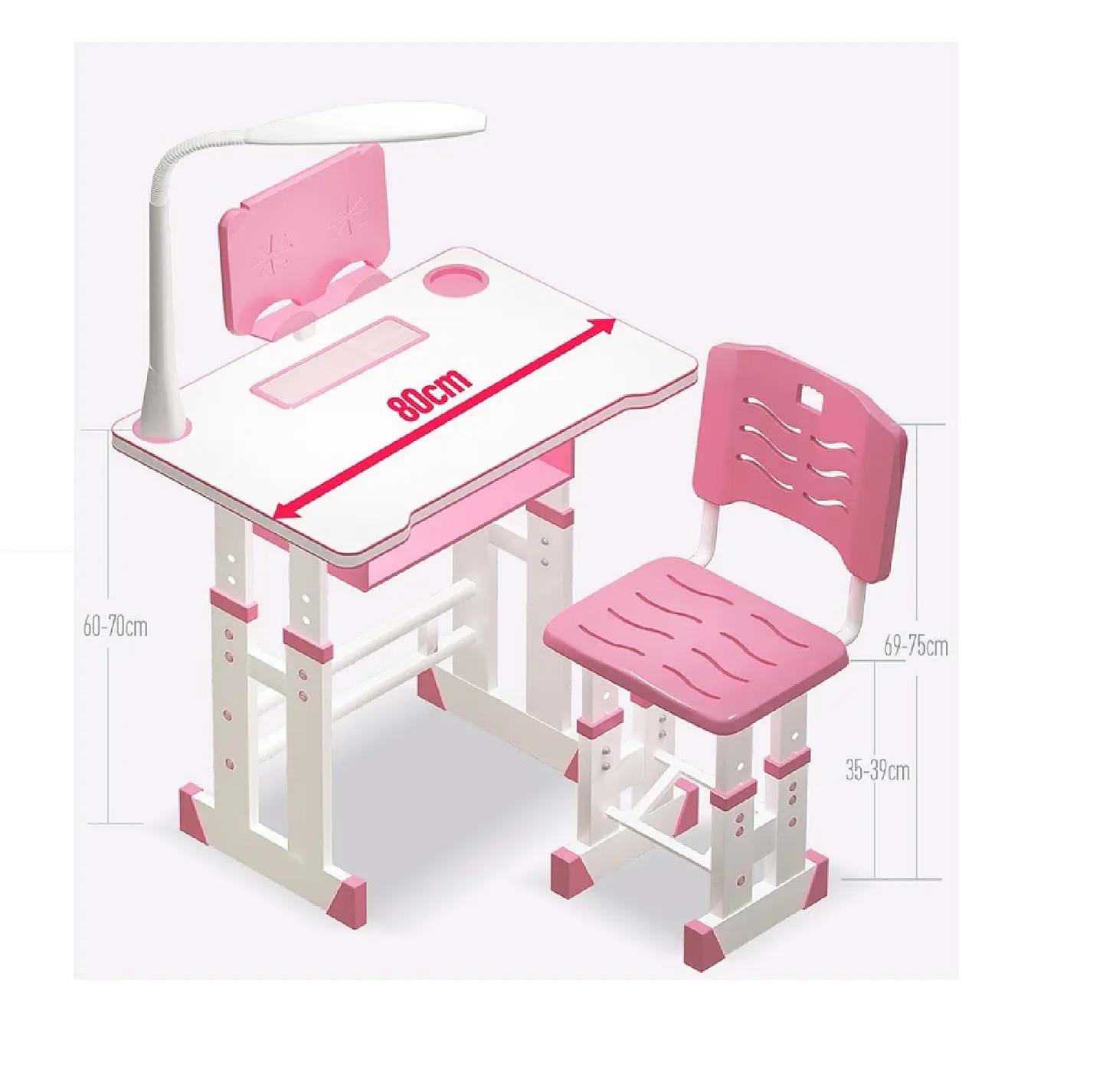 Juego De Escritorio con silla para Niña y Niño Ajustable. 4