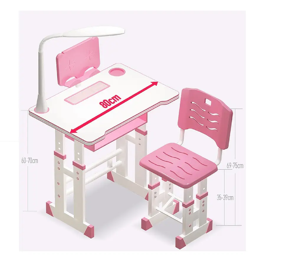 Juego De Escritorio con silla para Niña y Niño Ajustable. 4