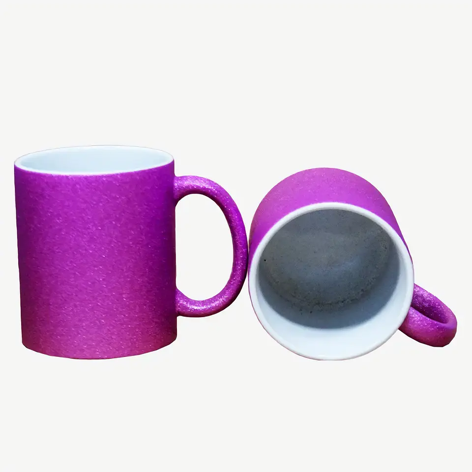 Taza de Cerámica Glitter Purpura Sgram 11oz 36 Unidades 2