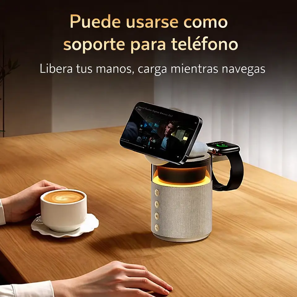 Parlante Portátil Con Luz 5 en 1 Bluetooth Magnétic - 15w 3