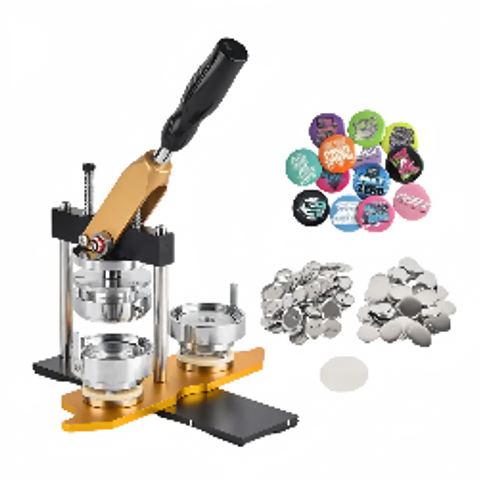 Maquina de Chapitas + 100 Chapitas + Matriz de 58 mm Dorada 2