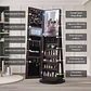 Joyero Con Espejo Organizador De Cosméticos Giratorio 360° Marrón Oscuro - Miniatura 5