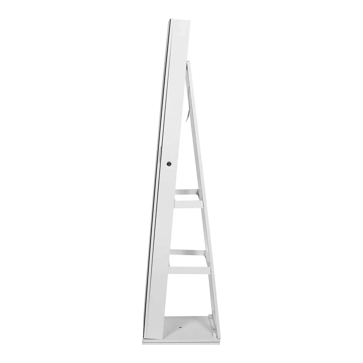 Joyero Con Espejo Organizador De Cosméticos Giratorio 360° Color Blanco 3