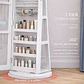 Joyero Con Espejo Organizador De Cosméticos Giratorio 360° Color Blanco - Miniatura 9