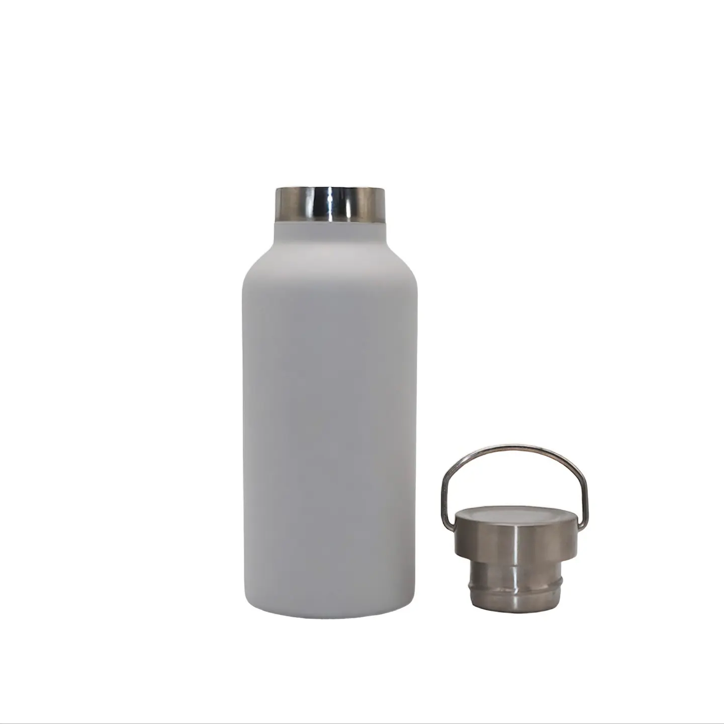 Botella de Aluminio Sublimacion 500ml Tapa con Mango Blanca 3