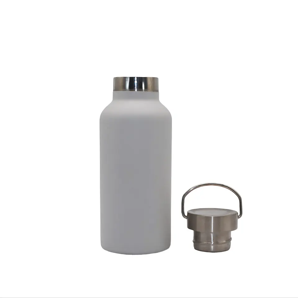 Botella de Aluminio Sublimacion 500ml Tapa con Mango Blanca 3