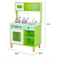 Cocina De Juguete Multifunción + Accesorios 90x60x30Cm Kiddi Verde - Miniatura 6