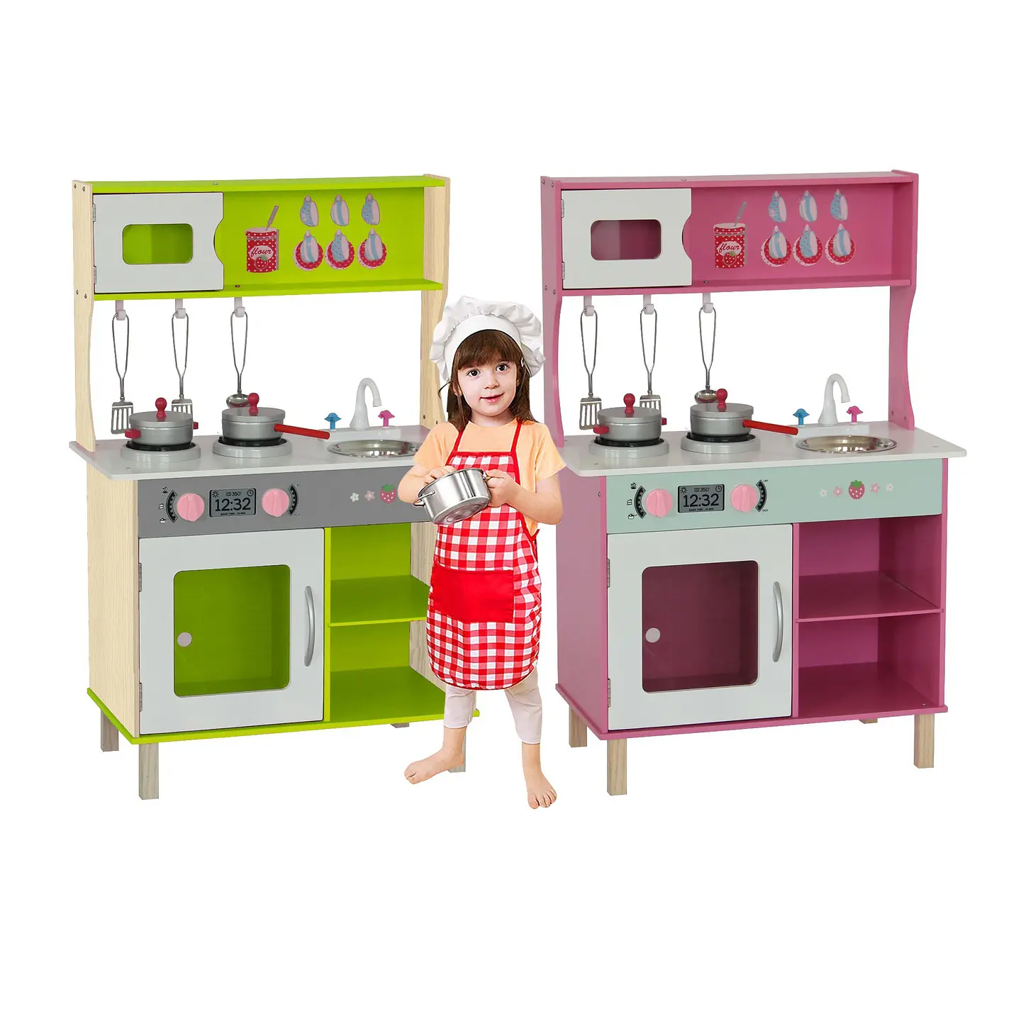 Cocina De Juguete Multifunción + Accesorios 90x60x30Cm Kiddi 2