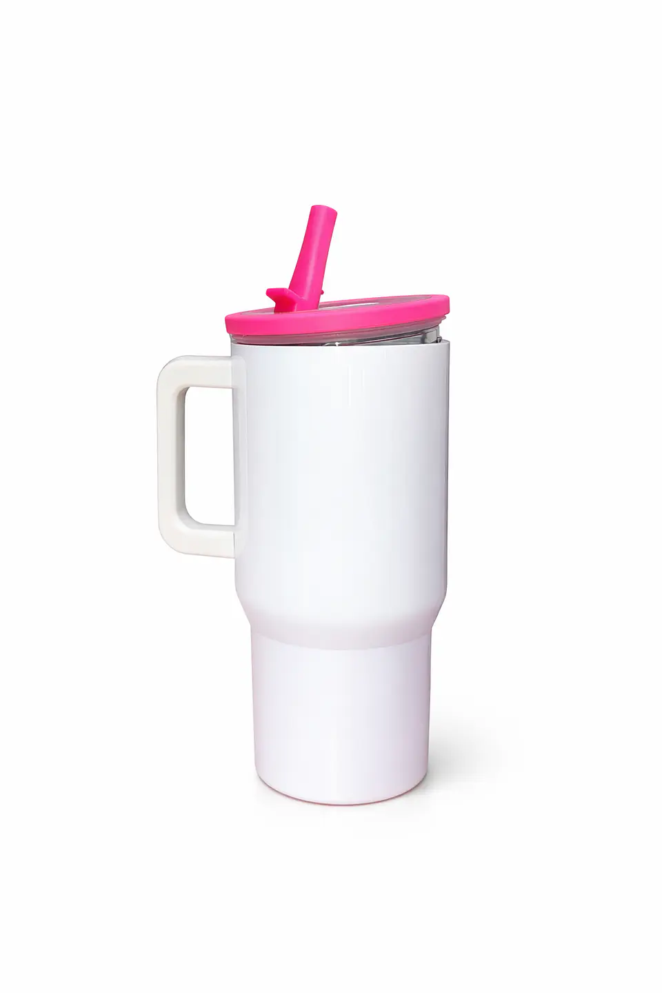 Mug Tumbler Metálico Para Sublimación 20oz con Tapa Fucsia 2