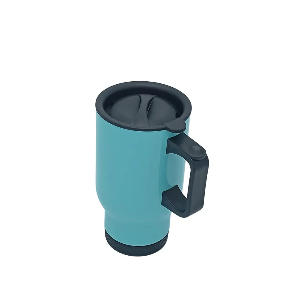 Mug Tumbler Metálico Para Sublimación 14Oz con Tapa Rosa 2