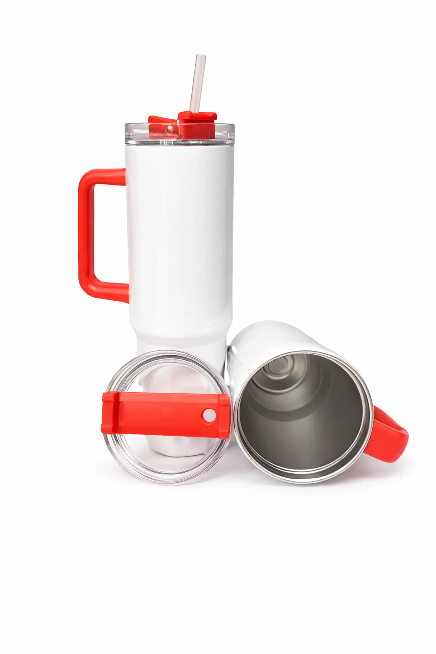 Tazón Térmico Tumbler 40oz Inoxidable Frio Y Calor Asa Roja 3