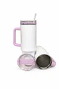Tazón Térmico Tumbler 40oz Inoxidable Frio Y Calor Asa Lila - Miniatura 3