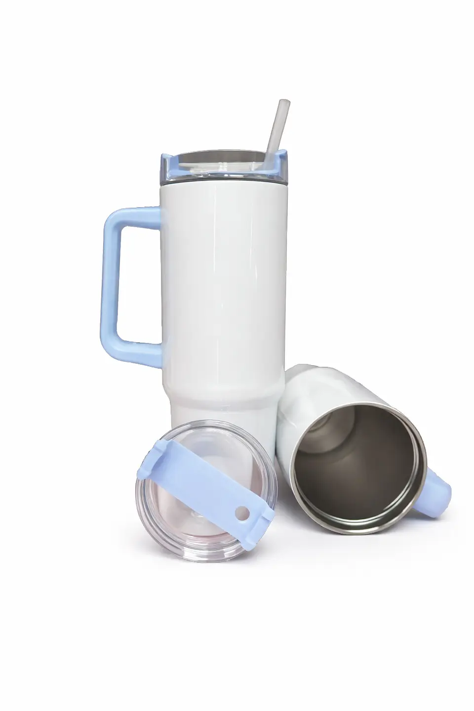 Tazón Térmico Tumbler 40oz Inoxidable Frio Y Calor Asa Azul 3