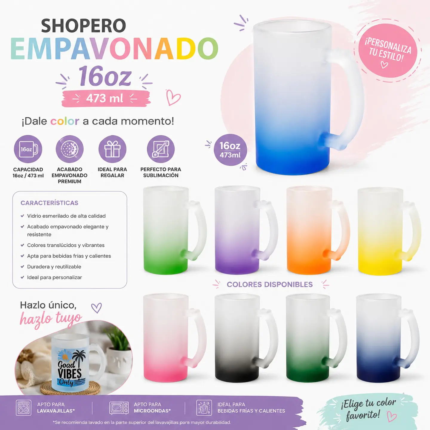 Pack 2 Shopero para Sublimación Premium Empavonado Naranja 2