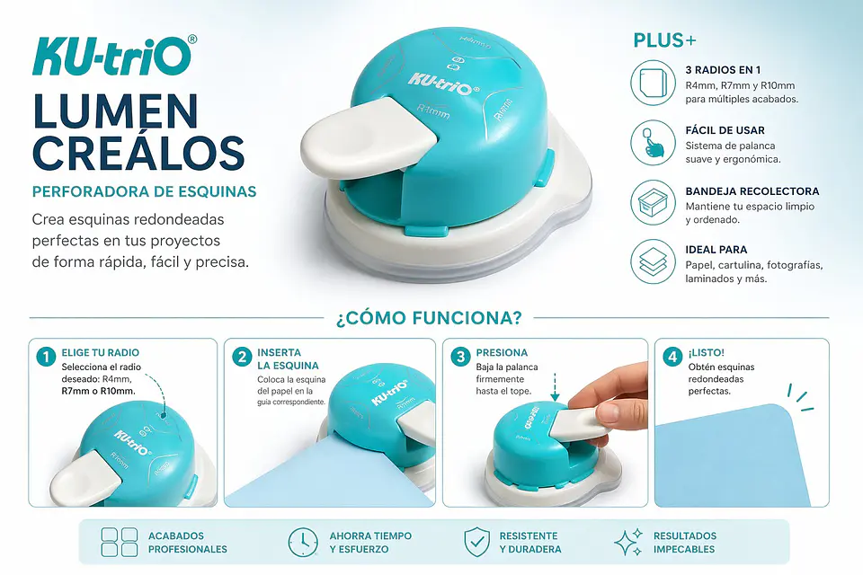 Cortador de Esquinas y Recortador de Bordes 4 en 1 de Precisión 4