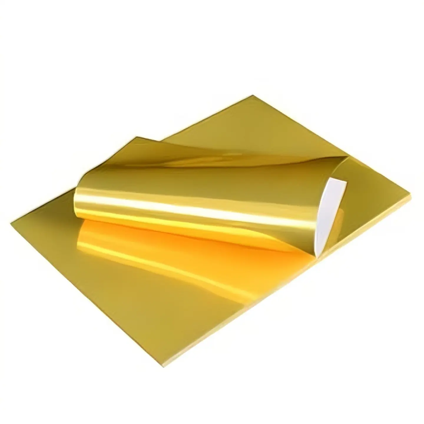 Papel Vinilo Adhesivo Imprimible Dorado A4 20 H 2