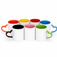 Taza de Cerámica Asa de Corazón Borde Verde 11oz Pack 12 Unidades - Miniatura 2