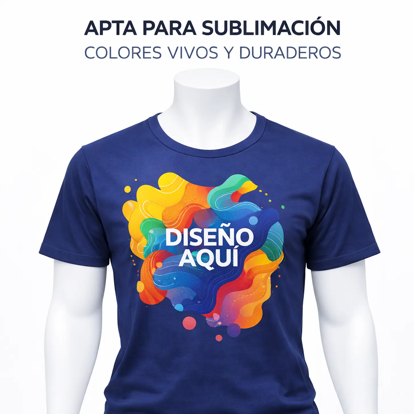 Polera Color Azul Para Sublimación XL 2
