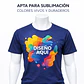Polera Color Azul Para Sublimación XL - Miniatura 2