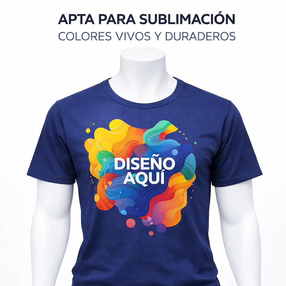 Polera Color Azul Para Sublimación XL 2