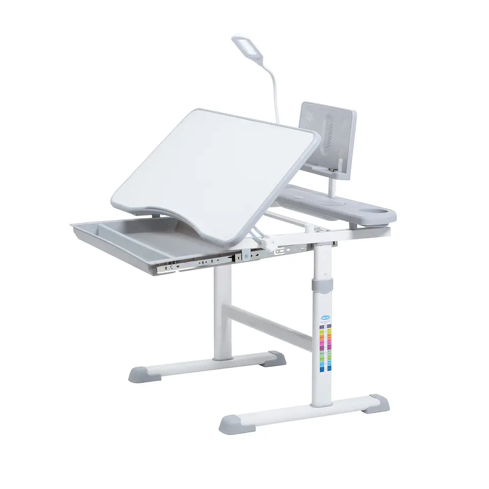 Escritorio de estudios Reclinable Ajustable Niños Gris 3