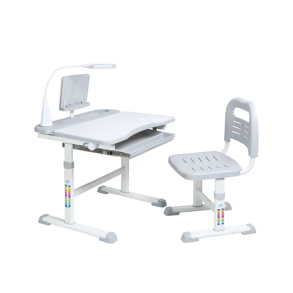 Escritorio de estudios Reclinable Ajustable Niños Gris 4
