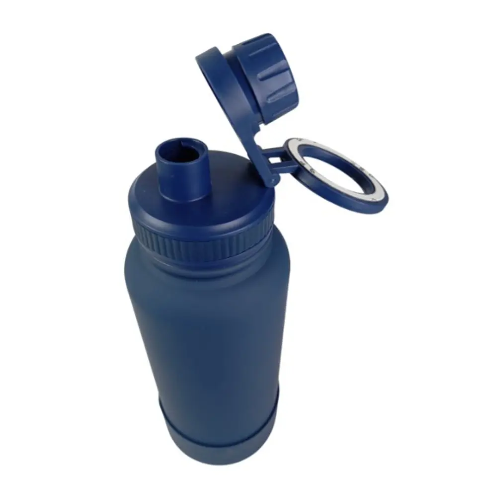 Botella de Agua de Acero Inoxidable de 650 ml Azul con Soporte Magnético para Teléfono 2