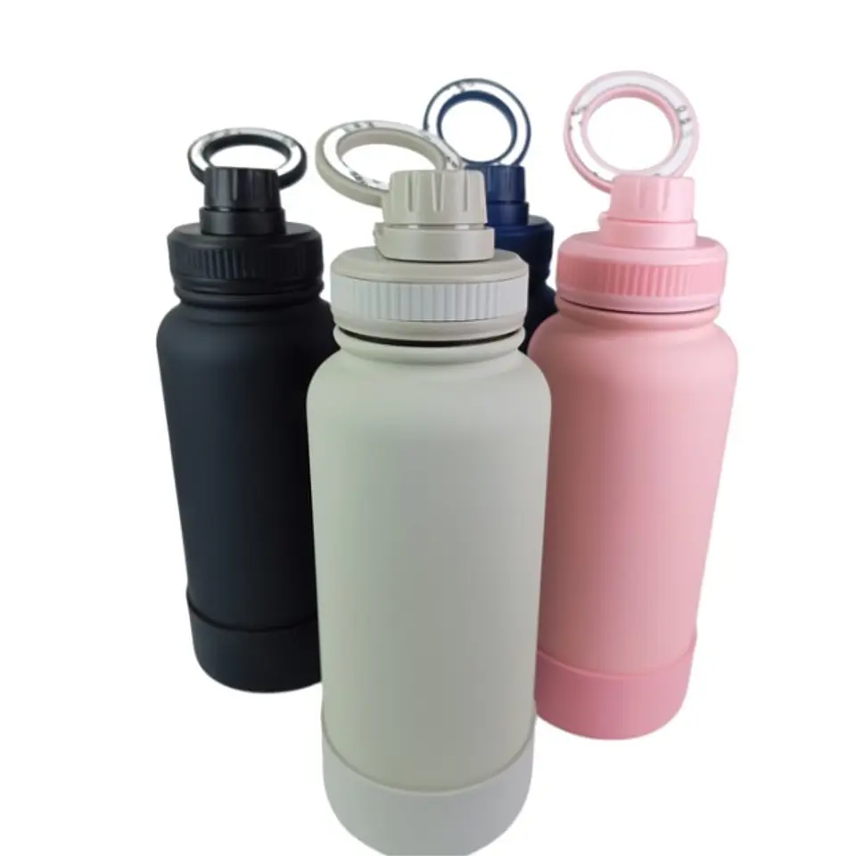 Botella de Agua de Acero Inoxidable de 650 ml Azul con Soporte Magnético para Teléfono 7