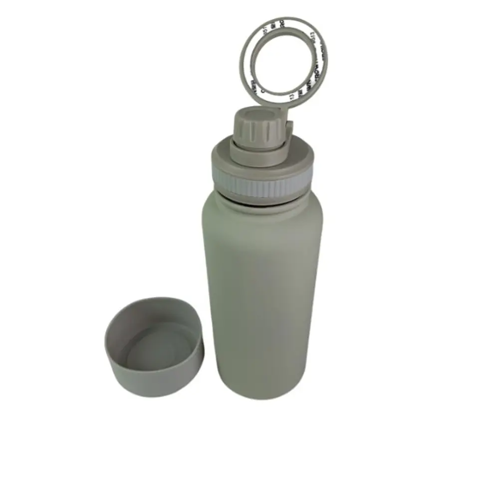 Botella Verde de Agua de Acero Inoxidable de 650 ml con Soporte Magnético para Teléfono 4