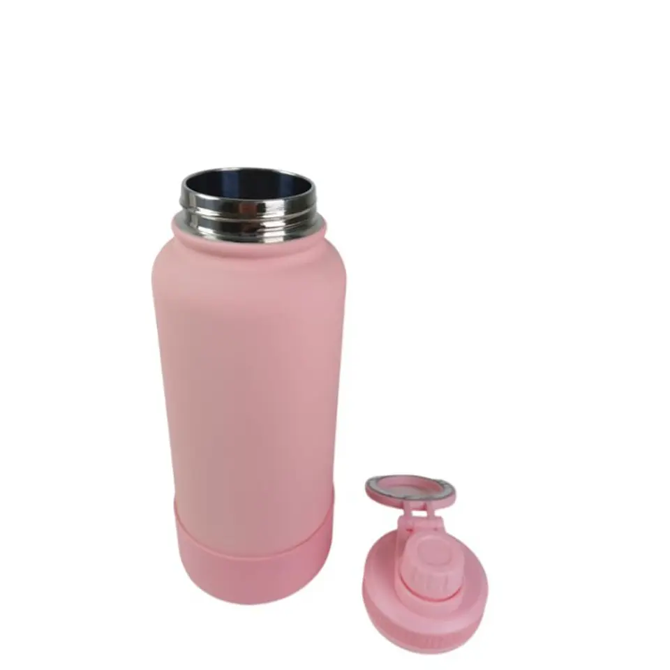 Botella de Agua de Acero Inoxidable de 650 ml Rosada con Soporte Magnético para Teléfono 6