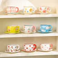 Taza de Cerámica Ligera de Lujo Rosa a Cuadros - Miniatura 3