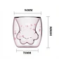 Vaso Transparente con Forma Pata de Gato Doble Pared T-00040-1 - Miniatura 2