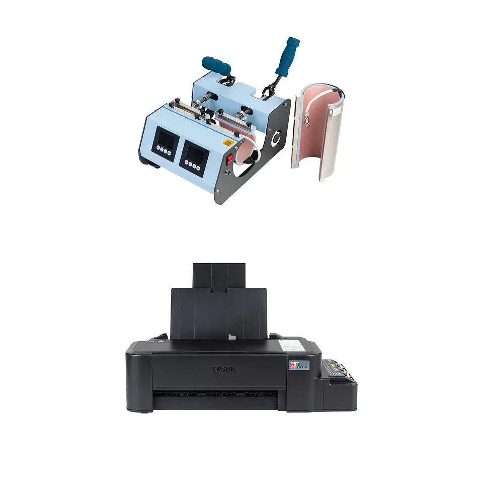 Kit De Estampadora De Tazas 3 En 1 + Impresora Epson L121 2