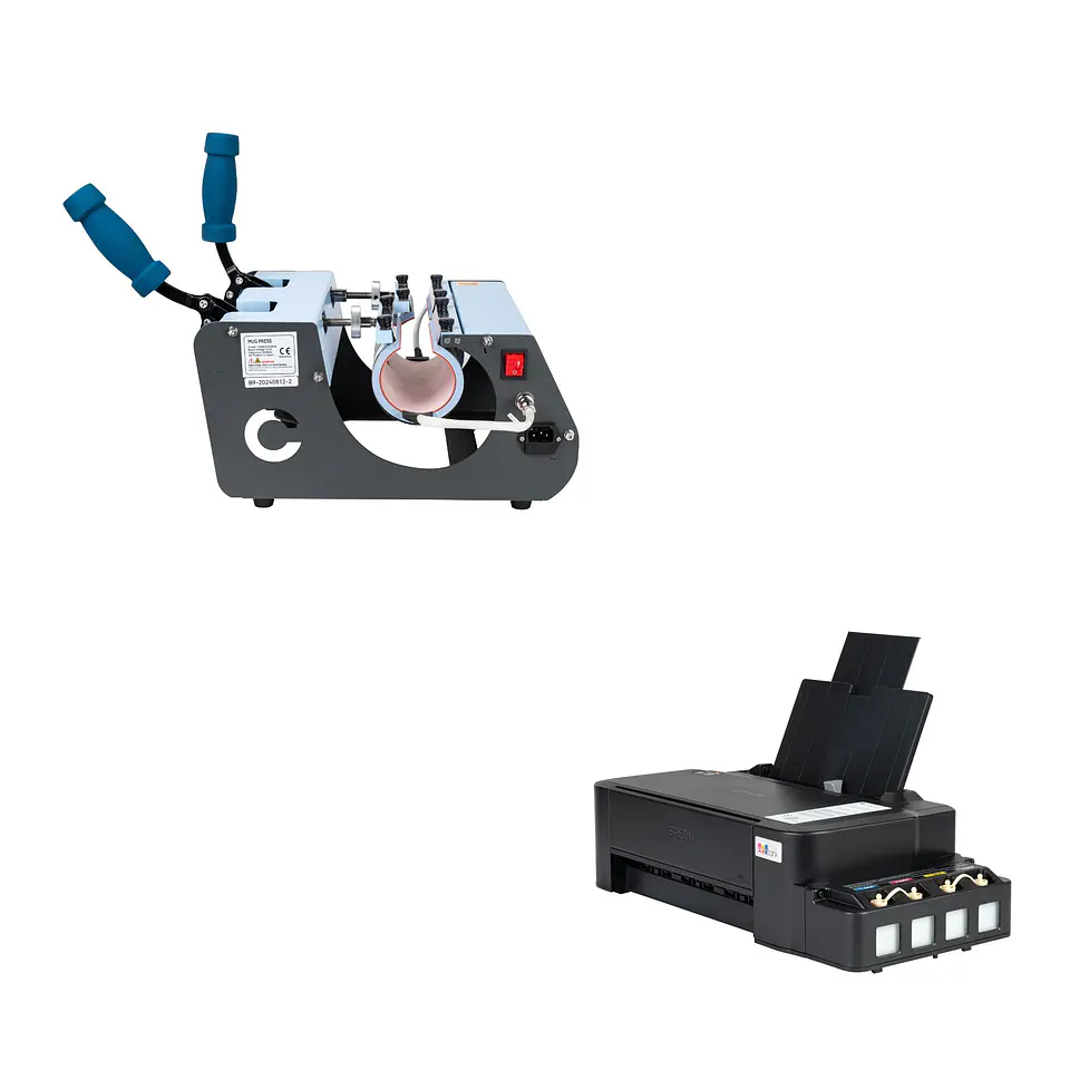 Kit De Estampadora De Tazas 3 En 1 + Impresora Epson L121 3