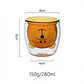 Taza De Cristal Doble Pared Con Estampado 300ml T-00052 - Miniatura 5