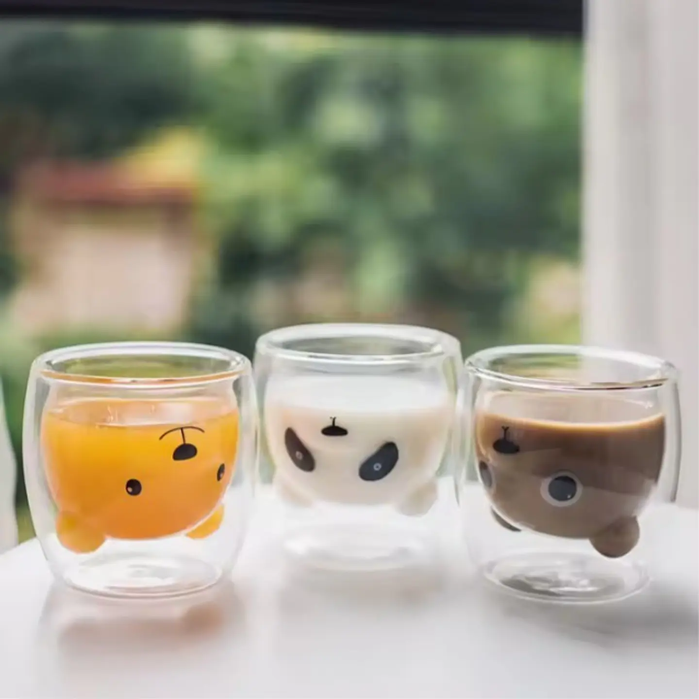 Taza De Cristal Doble Pared Con Estampado 300ml T-00052 6