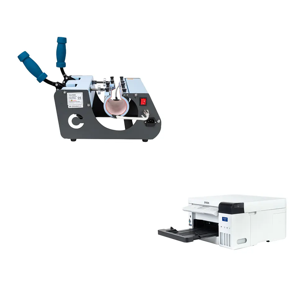 Kit De Estampadora De Tazas 3 En 1 30oz + Impresoras Epson F170 2