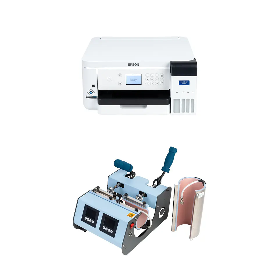 Kit De Estampadora De Tazas 3 En 1 30oz + Impresoras Epson F170 3
