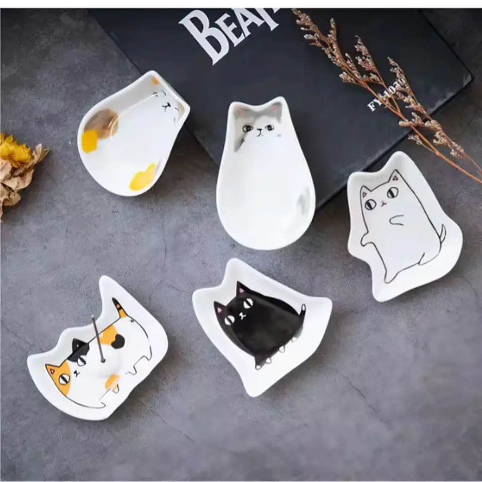 Pack de 3 Platos Para Salsa de Soya Tipo Gato 3