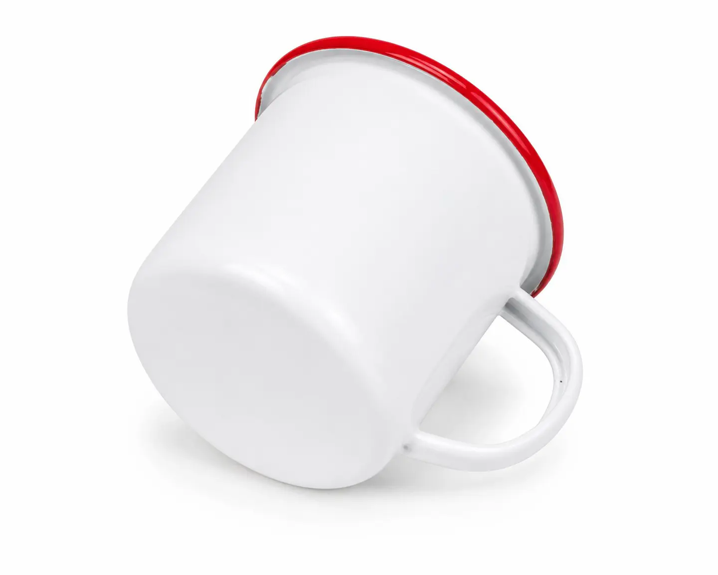 Tazones Enlozado Sublimable Borde Rojo 12oz 3