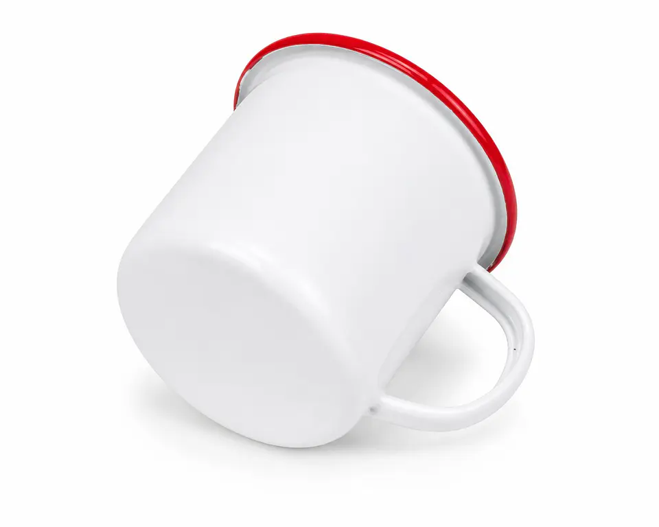 Tazones Enlozado Sublimable Borde Rojo 12oz 3