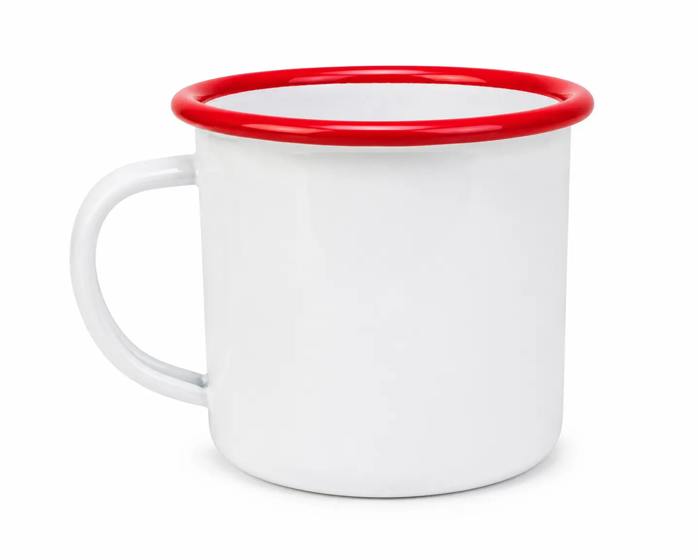Tazones Enlozado Sublimable Borde Rojo 12oz 4