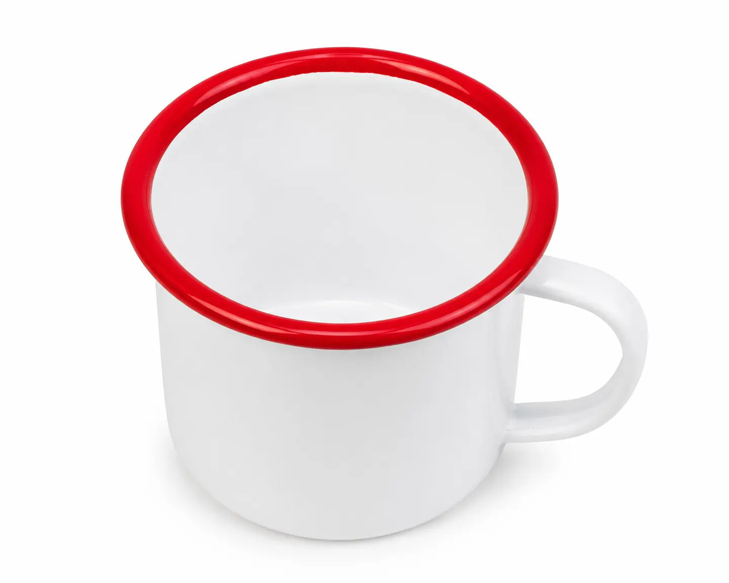 Tazones Enlozado Sublimable Borde Rojo 12oz 5