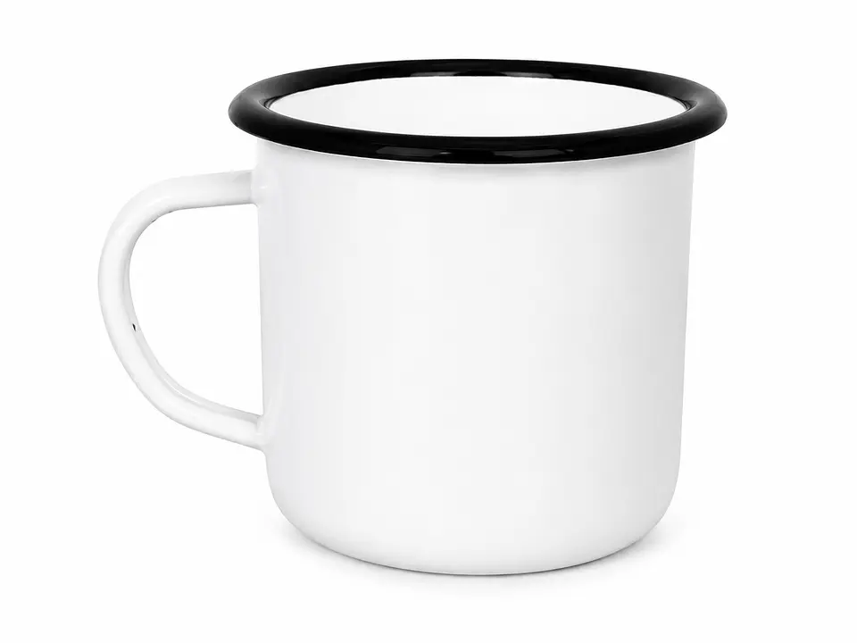 Tazones Enlozado Sublimable Borde Negro 12oz 3