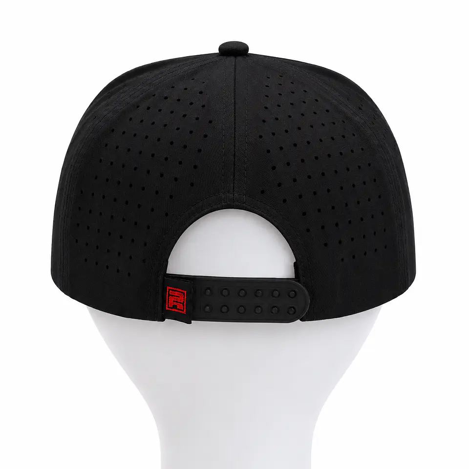 Gorro para Personalización con Mini Perforado Color Negra 2
