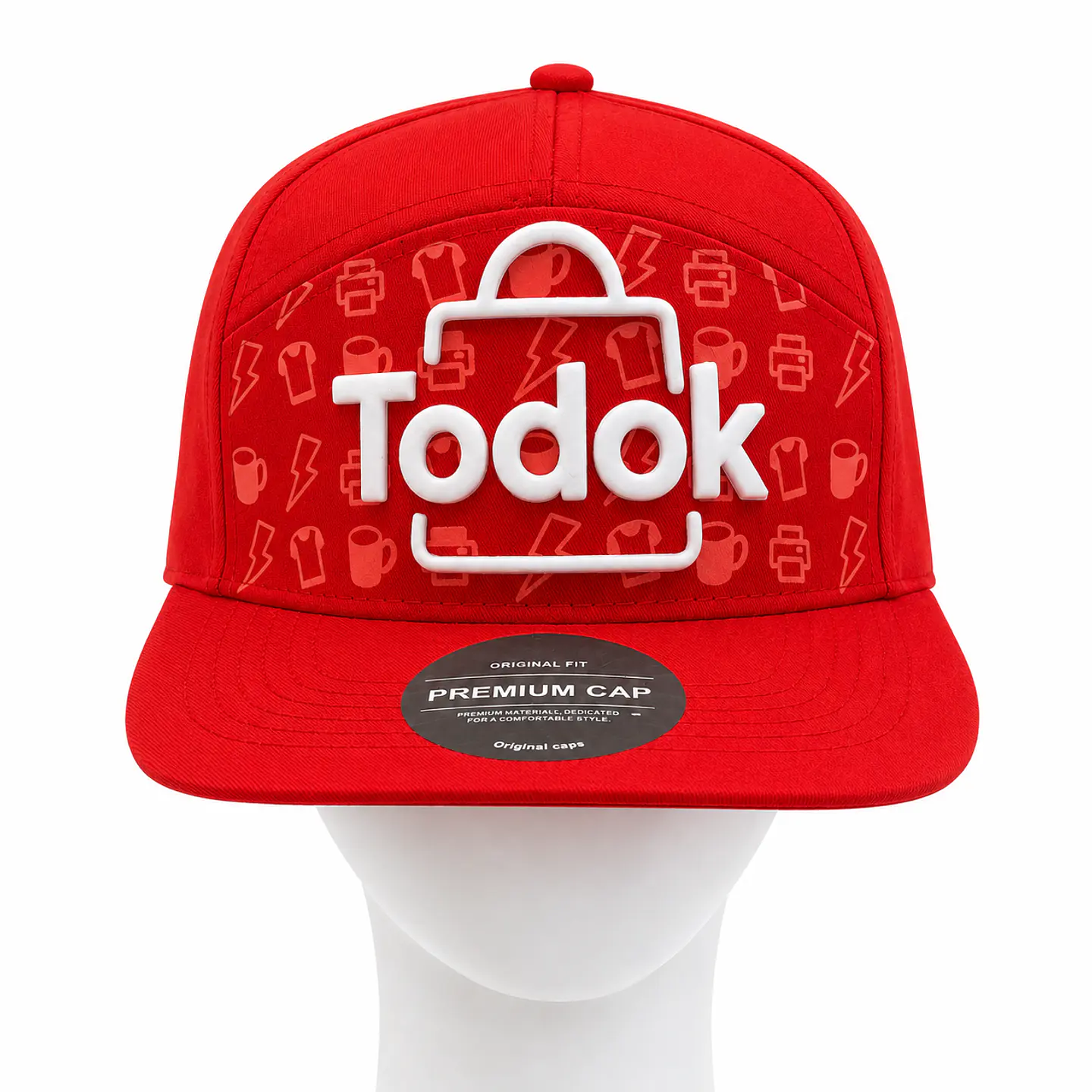 Gorro para Personalización con Mini Perforado Color Roja 2